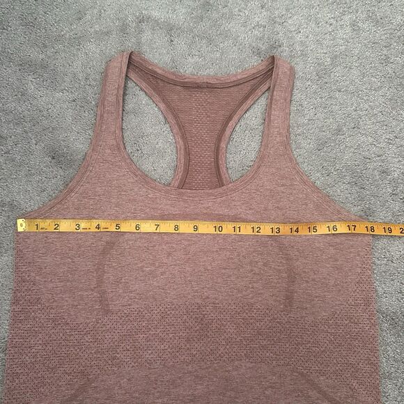 Lululemon Swiftly Tech Racerback Tank Top 10 Spiced Chai/Pink Rosebud Waist - Picture 4 of 8